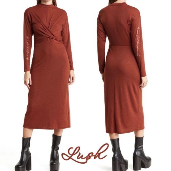 NWT Lush Mock Neck Dress Sz XS NWT - Picture 1 of 6